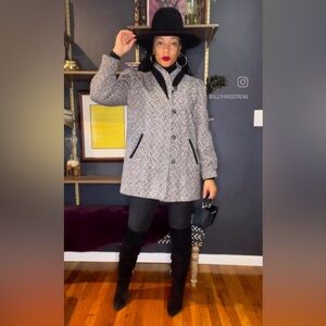 VINTAGE WOOL & LEATHER JACKET